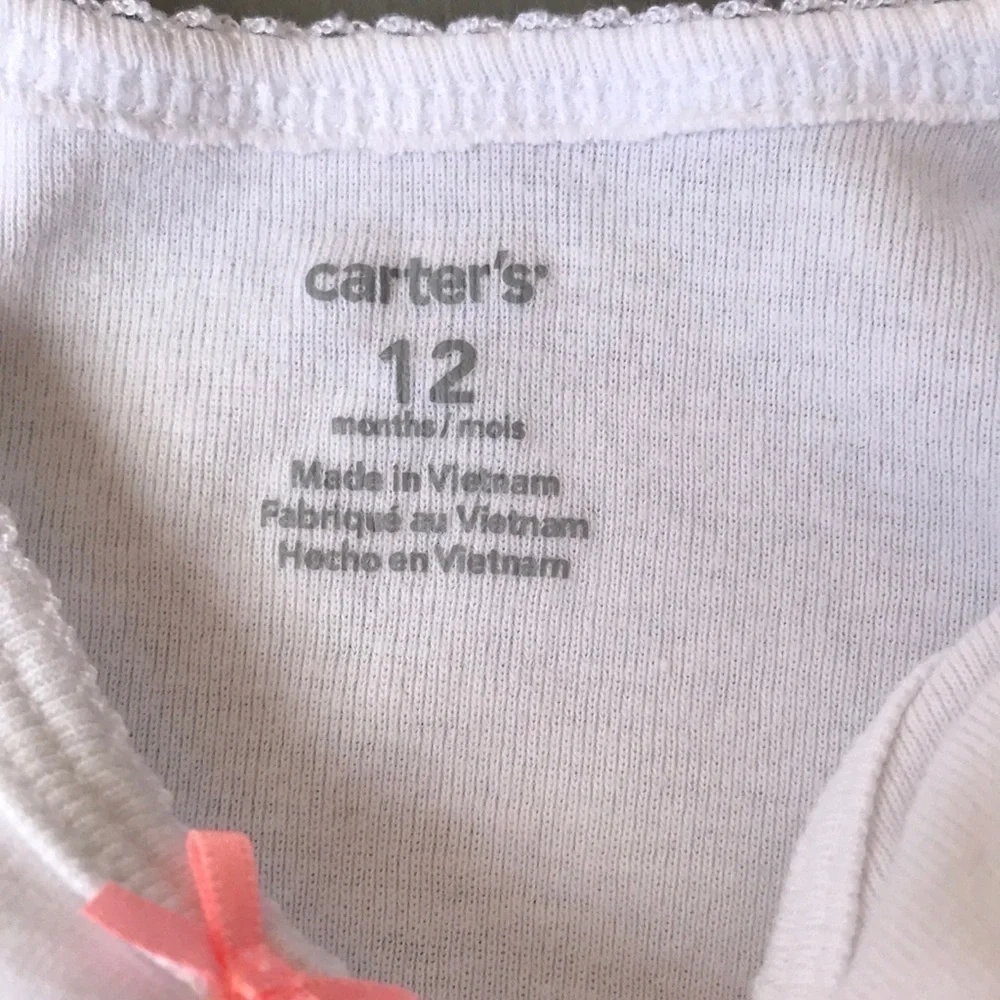 Carter’s Floral Mouse Onesie & Polka Dot Pants Set 12 Months - Picture 5 of 6